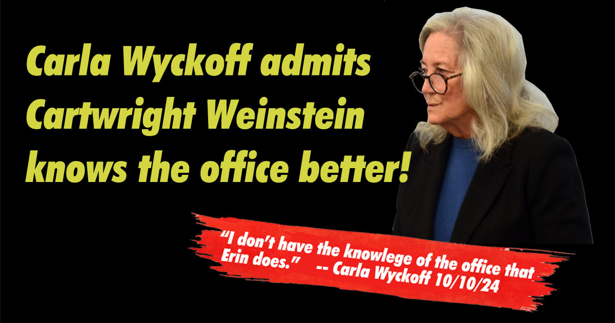Candidate Wyckoff Admits Her Opponent Knows the Office Better Lake